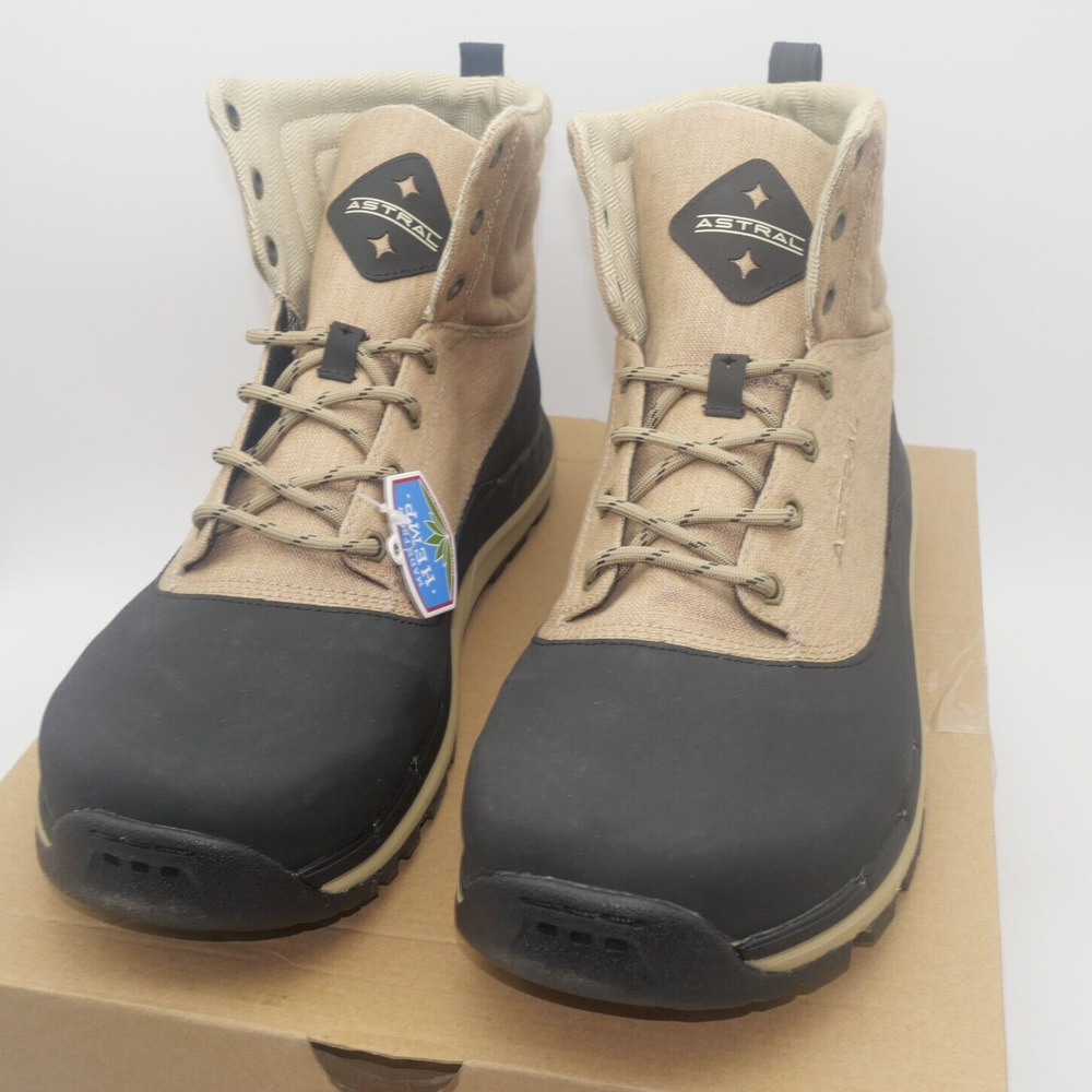 New Astral Halestorm Boots Men's 12 Hiking Winter All Weather Tan Black